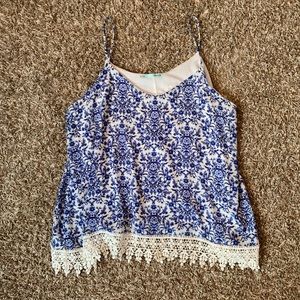 Paisley & Lace Tank Top